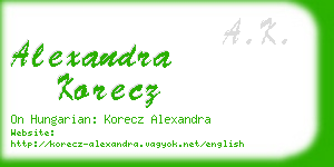 alexandra korecz business card